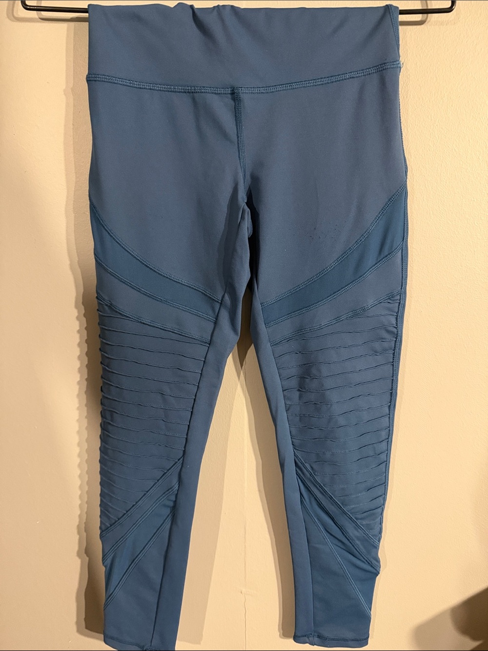 Aerie Chill Play Move Blue Moto Leggings